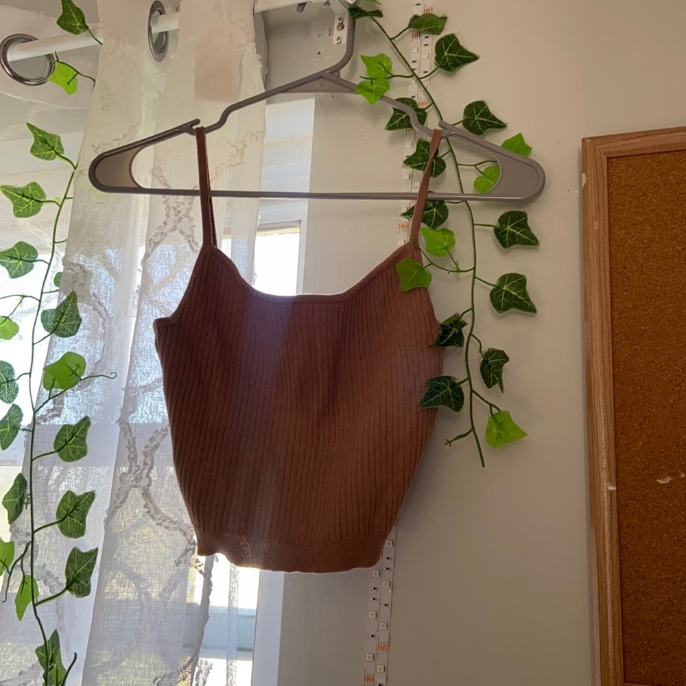 Dark tan crop top